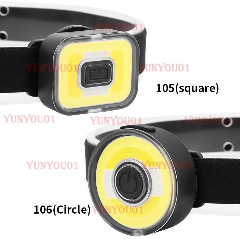

Magnetic Suction Small Headlight, Red and Blue Light Portable Headlight, Mini USB Charging, Running Light