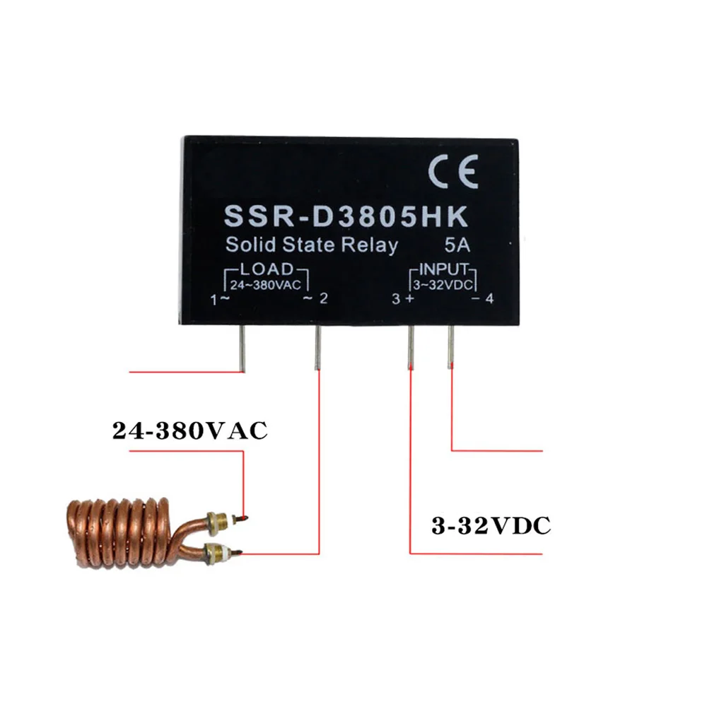 SSR Single Phase Small Solid State Relay PCB SSR-D3803HK D3805HK D3808HK Dedicated with Pins 3A 5A 8A DC-AC Solid State Relay