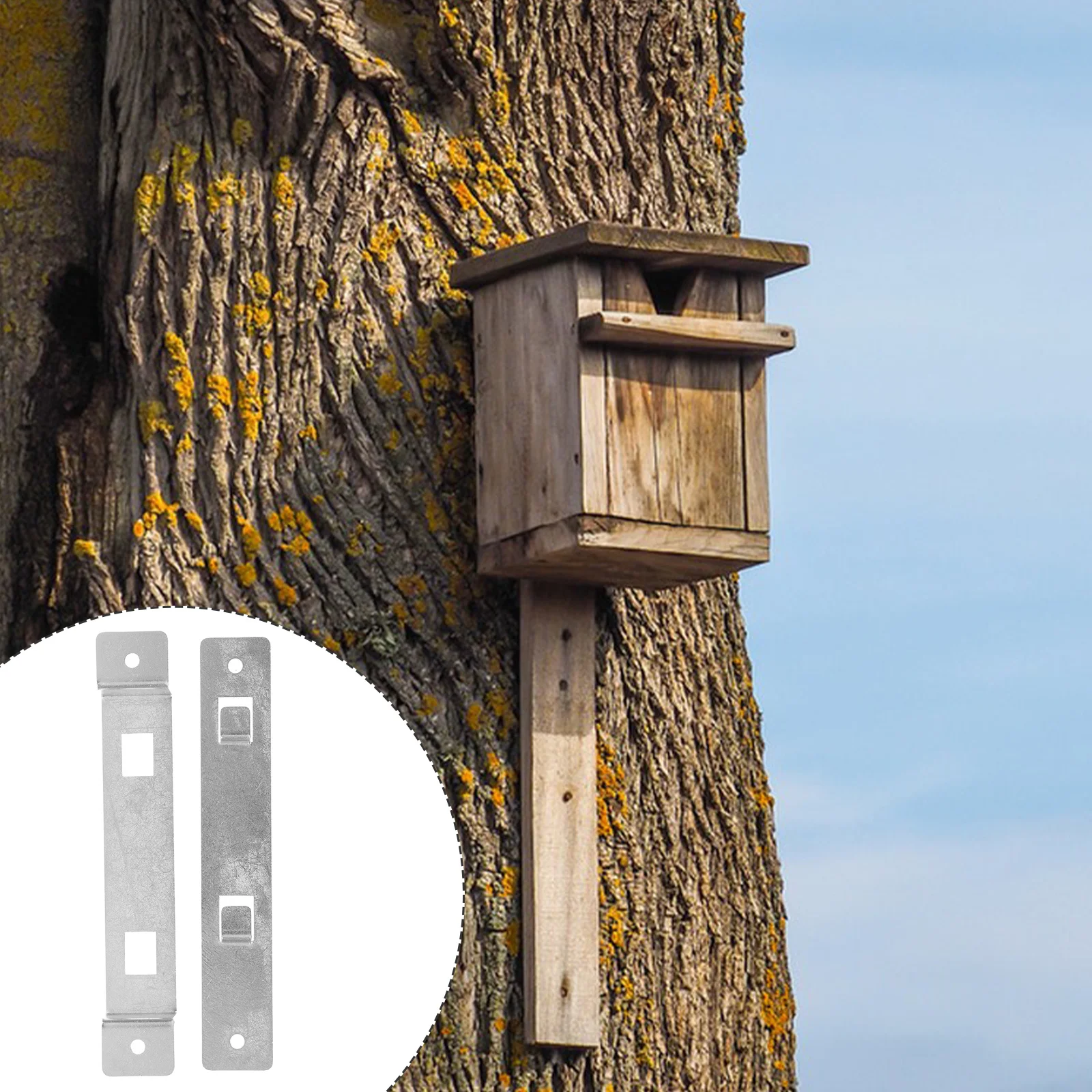 

1 set 1 Set Of House Fixing Steel Mounting Rack For Outdoor Use Compatible With Various Nesting Boxes Bird Nest Holder Bracket