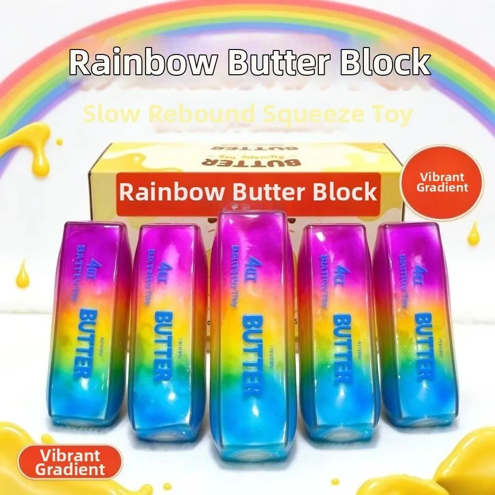 Crunchy Butter Stick Squeezed Toy Sound Effects Kneading Crackling Butter Bar Hand Relax Creative Colorful Fidget Toy