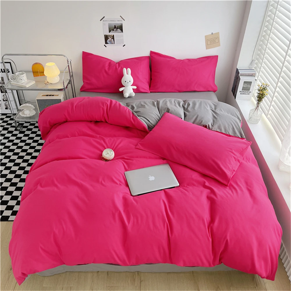 1PC Solid Color Duvet Cover Thickened Skin-Friendly Bed Cover housse de couette Home Bedroom Decor Queen King Size Quilt Covers