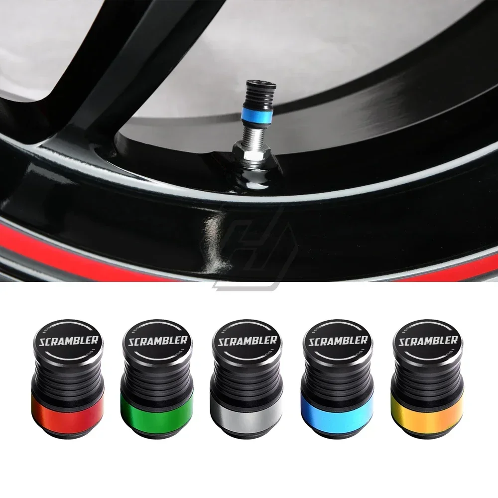 For Triumph Ducati Street Scrambler 1200 Motorbike Motorcycle Accessories Wheel Tire Valve Caps