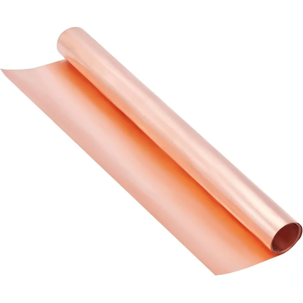 0.03mm Copper Roll High Purity Pure Copper Weather Proof Brass Sheet Copper Foil Light Salmon Color Copper Sheets for Mechanical