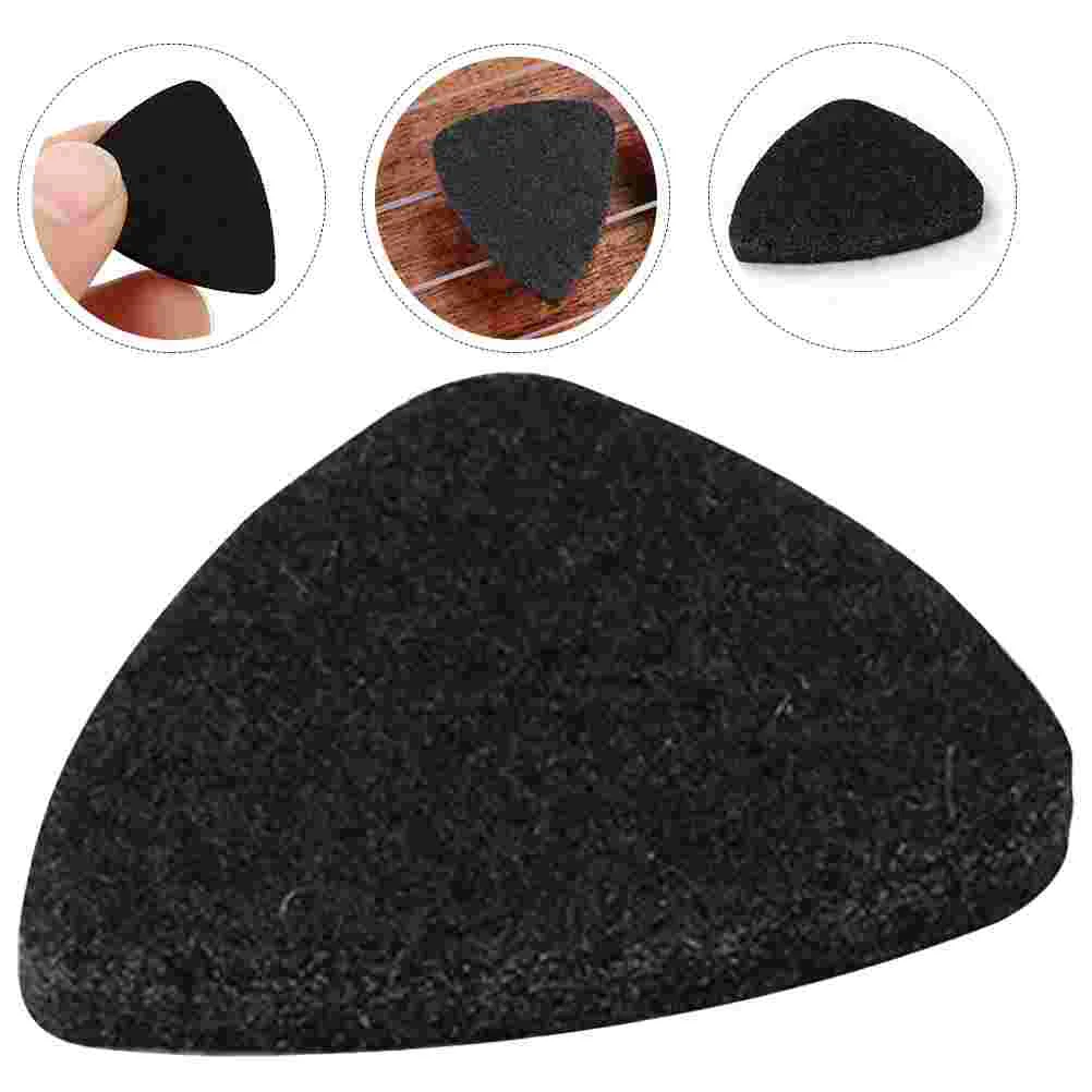 3 Pcs Guitar Pick Wool Felt Picks Aid Component Practice Folk Bass Black for Guitarists