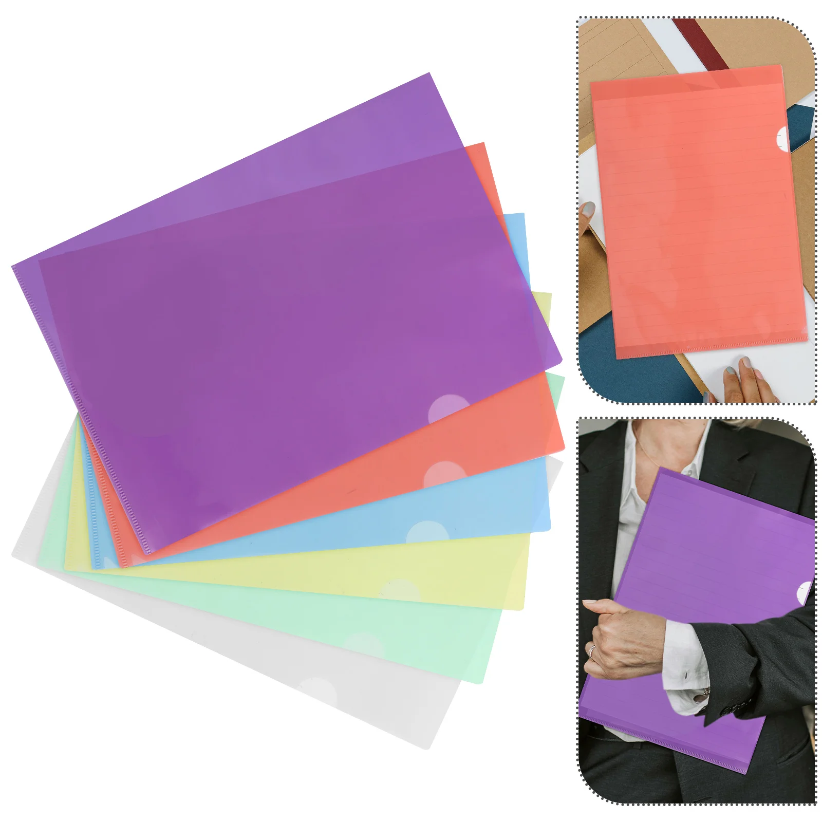 

36 Pcs Folder Set Envelopes Clear Document Sleeves Binder Folders with Pockets Protector Plastic Work File