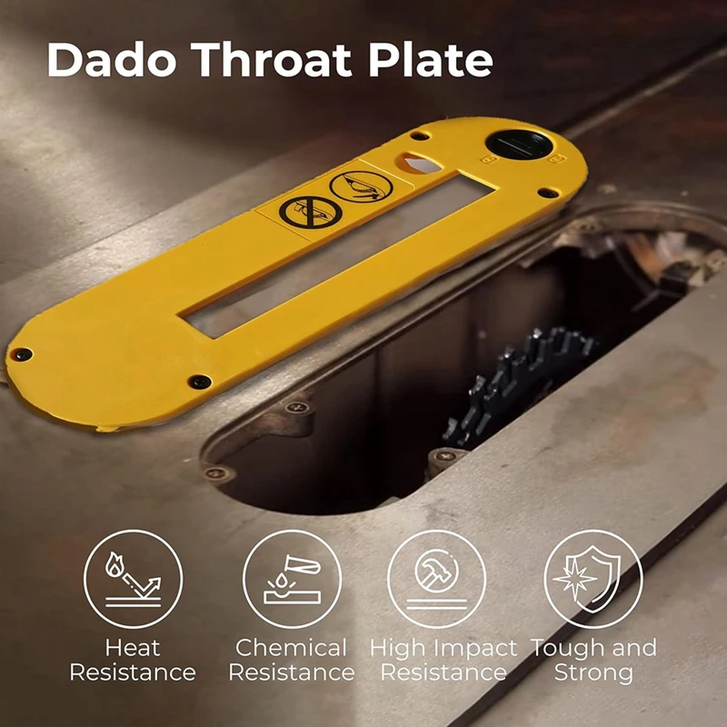 TOP DWE7402DI ملحقات منشار الطاولة Dado Throatplate Dado شفرات لمنشار الطاولة 10 بوصة DWE7490 DWE7491 DWE7491RS DWE7492