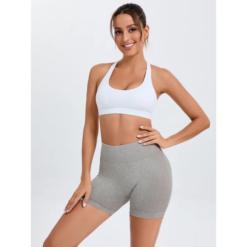 New Seamless Yoga Hot-Selling High-Waist Tummy-Control Shorts Tight-Fit Hip-Lifting Sports Boxer Briefs for Women