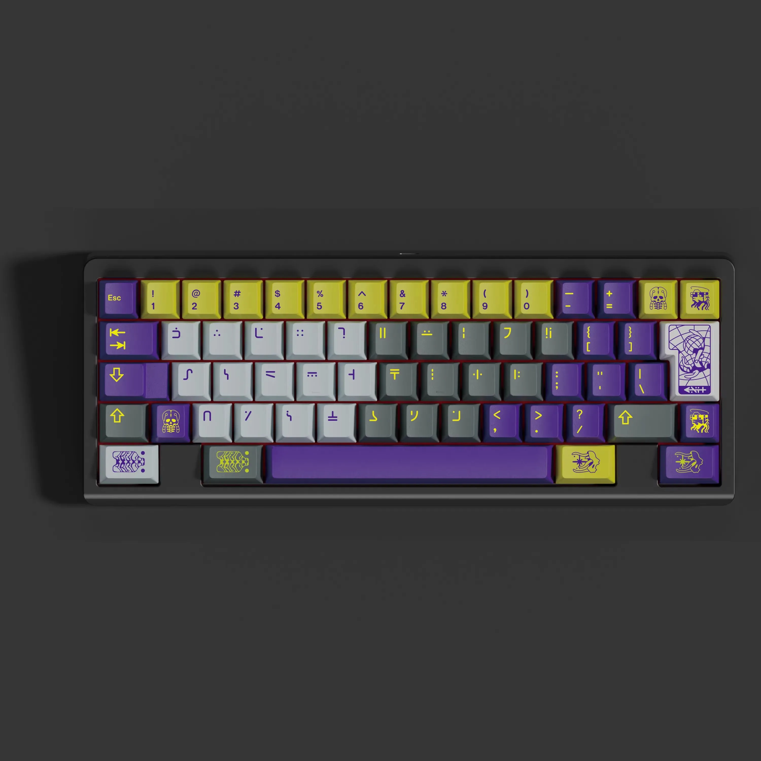 1 Set GMK NERVEWRECKER Keycaps PBT 5 Sides Dye Subbed Key Caps Cherry Profile Keycap With Split Spacebar For MX Switch Keyboards