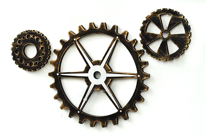 29cm Gothic Home Decor - Antique Wood Gear Wall Decor Industrial Vintage Decoraciones de Habitaciones for Steampunk Pub
