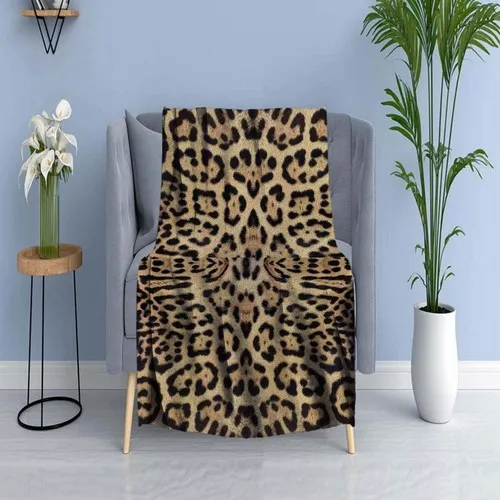 Else Carpet Else Coffee Black Leopard Tie Dye Wellsoft Patterned 3D Tv Blankets