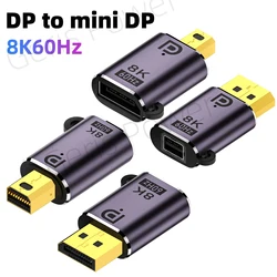 8K Mini DP Displayport 1.4 Adapter Converter 8K@60Hz 4K@144Hz DP to Mini DP Male to female Connector Extender for PC Laptop TV