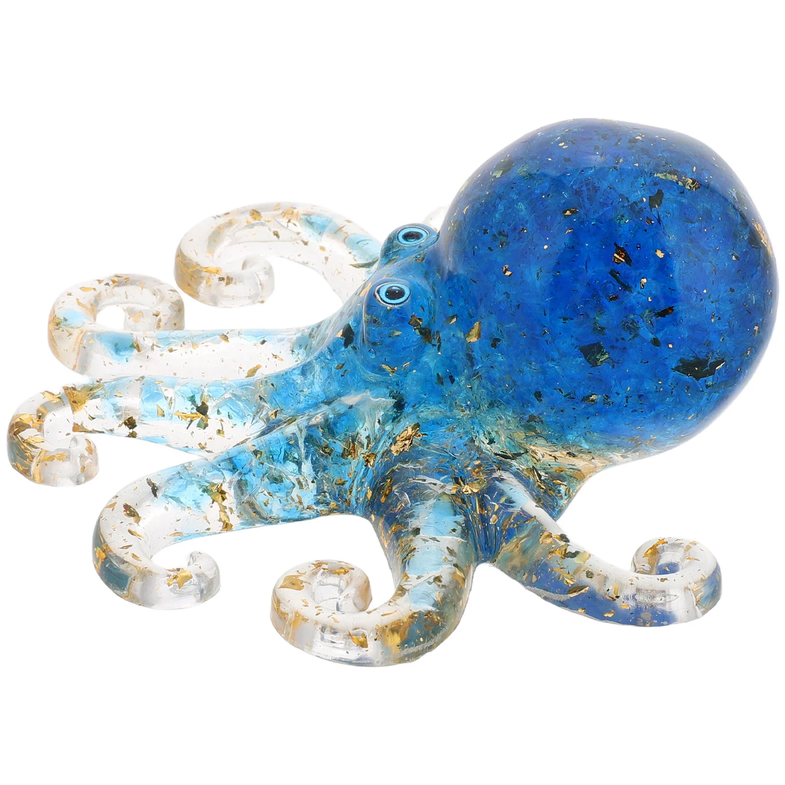 

Handmade Crystal Octopus Ornament Transparent Resin Marine Life Desk Decor for Home Enhancement Unique Paperweight