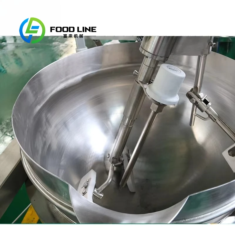 Customized Cost Saving Stainless Steel Industrial Mixing Cooking Kettle Automatic Stirrer Pot for Chili Tomato Caramel