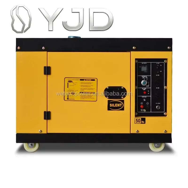 220V 380V 50/60Hz 5-15KW Silent Single 3 Phase Diesel Generator with ATS WETECH Brand