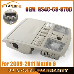 For 2009 2010 2011 Mazda 6 4-Door Overhead Console Map Reading Lamp Light Beige New GS4C-69-970D-75 GS4C69970D75 GS4C-69-970D