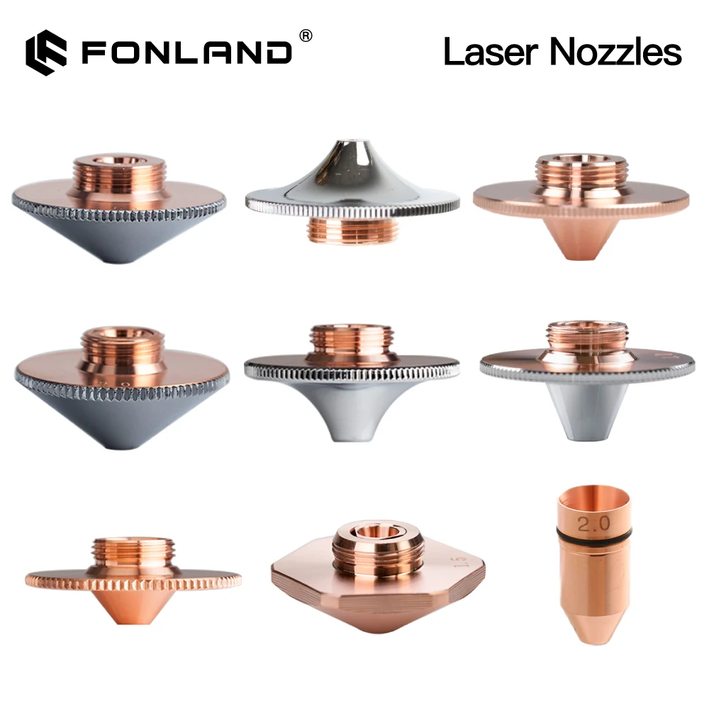 Fonland All Types Laser Nozzles Chrome Layer Dia.28/32mm H15/19 Caliber 0.8 - 4.0 for Precitec WSX Fiber Laser Cutting Head