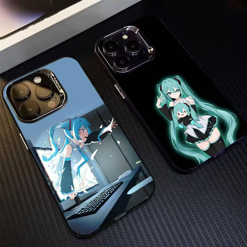 

Avatar M-Miku Phone Case For iPhone 16 17 15 14 12 13 Pro Max Black Color Shockproof Cover
