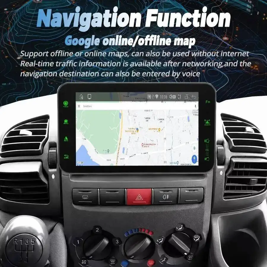 Android Screen For Fiat Ducato 2002-2006 For Citroen Jumper For Peugeot Boxer CarPlay Car GPS Navigation Stereo Audio Bluetooth