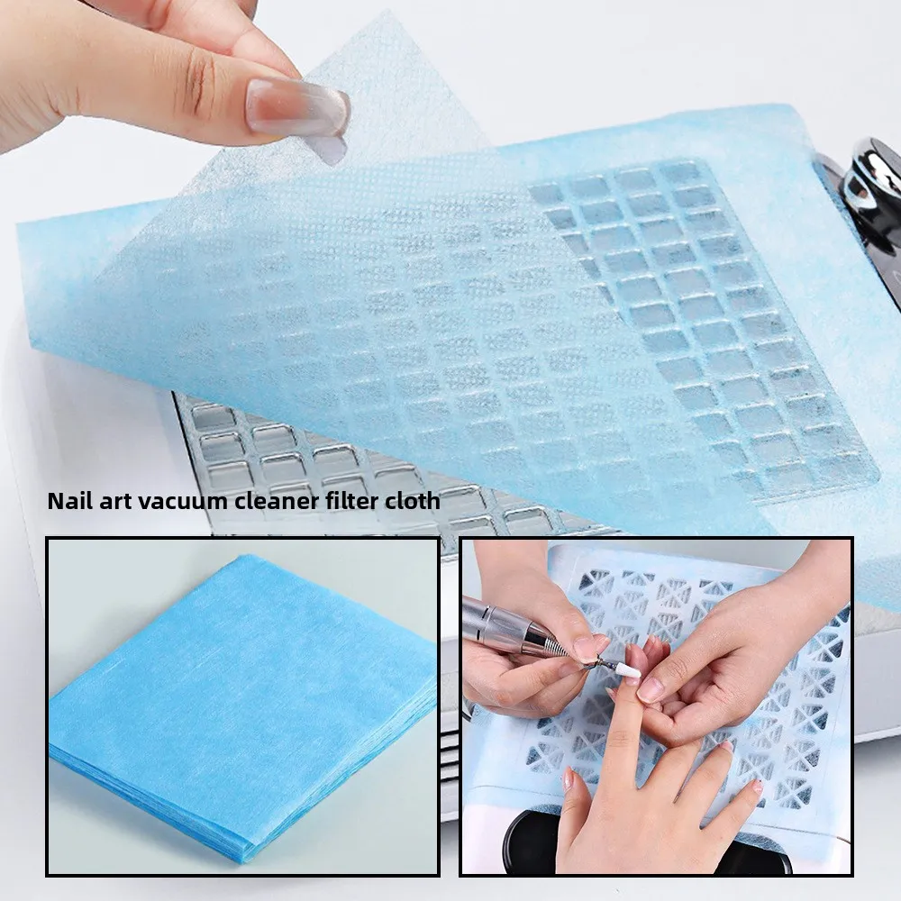 Pink Blue White 100Pcs Disposable Non Woven Filter Paper Nail Art Vacuum Dust Collector Manicure Tools Accessories