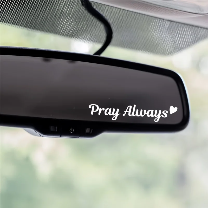 Pray For Good Sticker 1PC Positive Quote Vinyl Decal Car Mirror Laptop Door Window Wall Home Decor