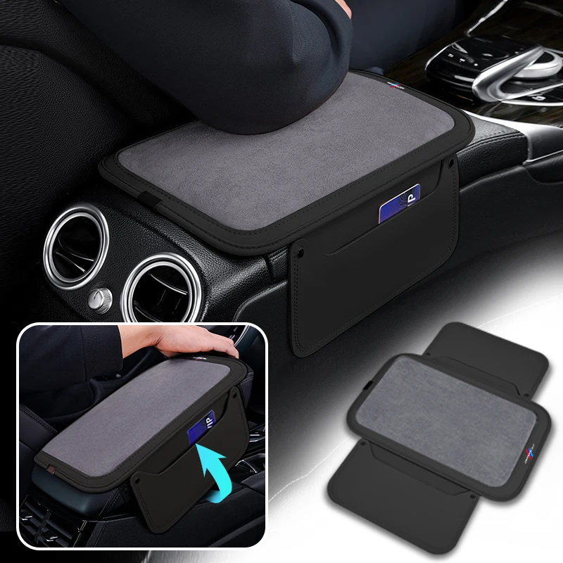 مسند الذراع المركزي للسيارة وسادة عدم الانزلاق تخزين وسادة واقية لأداء BMW X3 X4 F30 F06 F02 M3 M5 F20 F10 F18 F22 F01