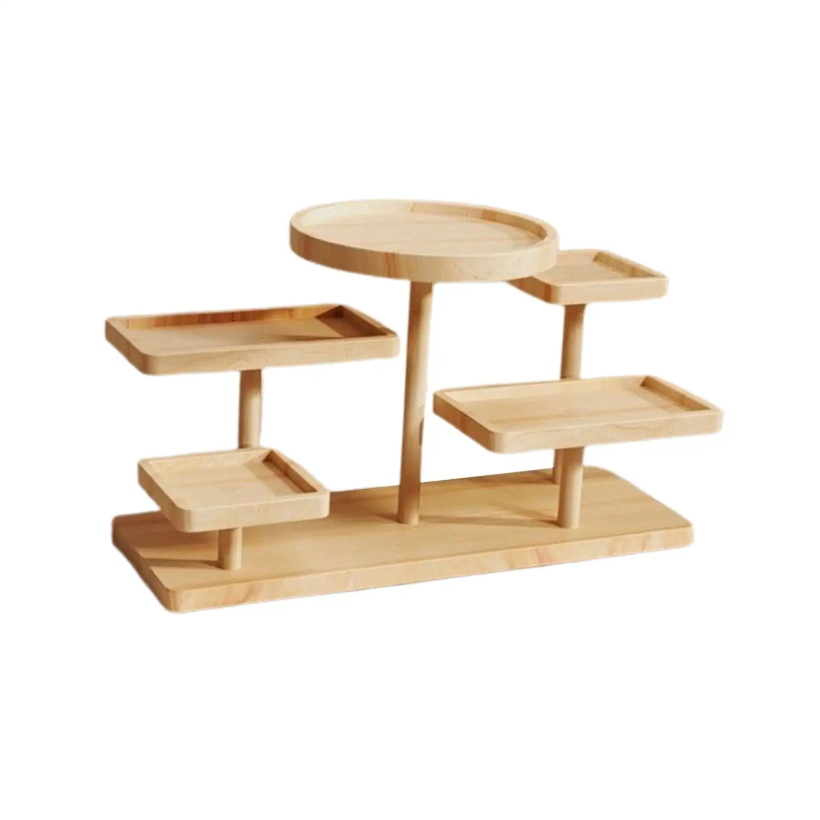 Tiered Tray Holder Multi Layer Display Rack Makeup Organizer Easy Clean Decor Display Shelf Plant Stand for Home Desktop