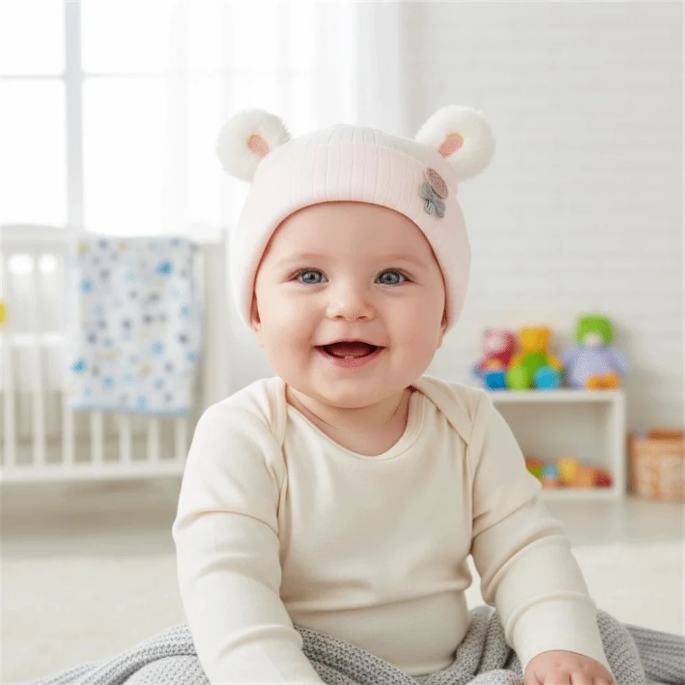 

Creative Cute Newborn Fetal Hats Solid Color Soft Beanies Caps Infant Kids Bonnets Spring Autumn