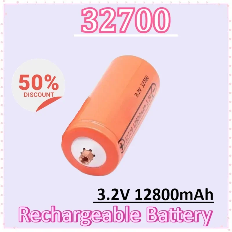 

32700 3.2V 12800mAh Rechargeable Battery Professional Lithium Iron Phosphate Power Battery with Screw Solar Street Light Power