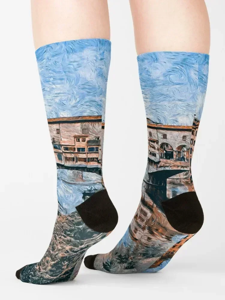 Florence, Ponte Vecchio Socks cute custom snow sports and leisure Socks Men's Women's