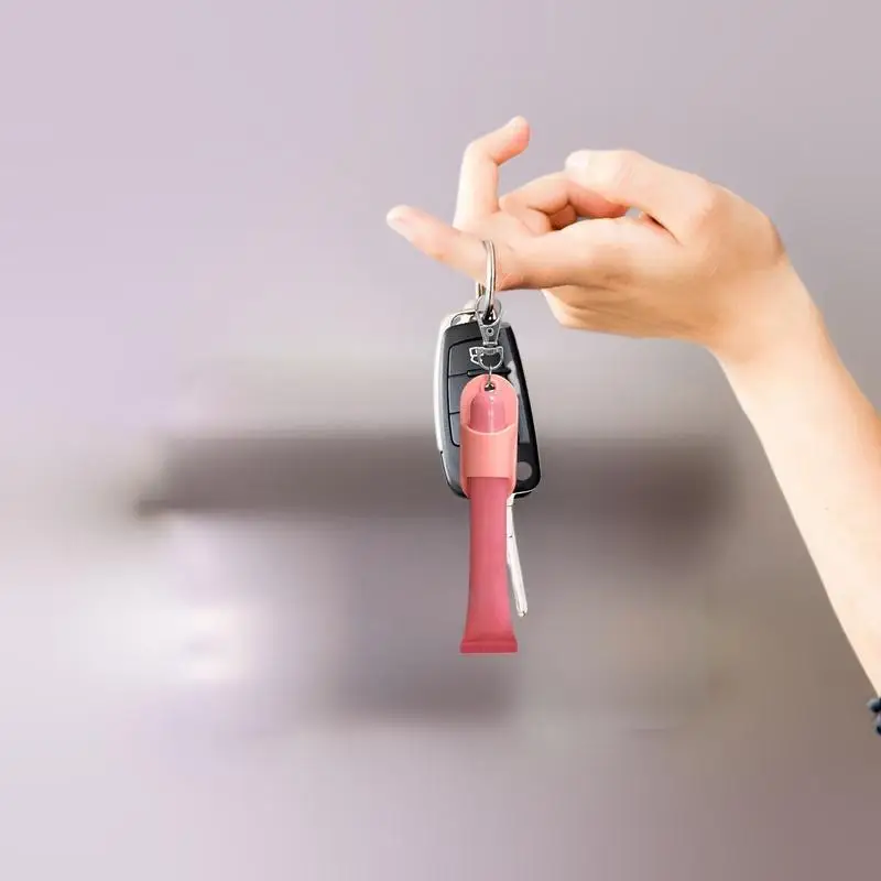 المحمولة بلسم الشفاه المفاتيح غطاء حامل حامل حامل المحمولة لا ملمع الشفاه وشملت ل الشفاه بلسم حقيبة قلادة ماكياج أداة الملحقات