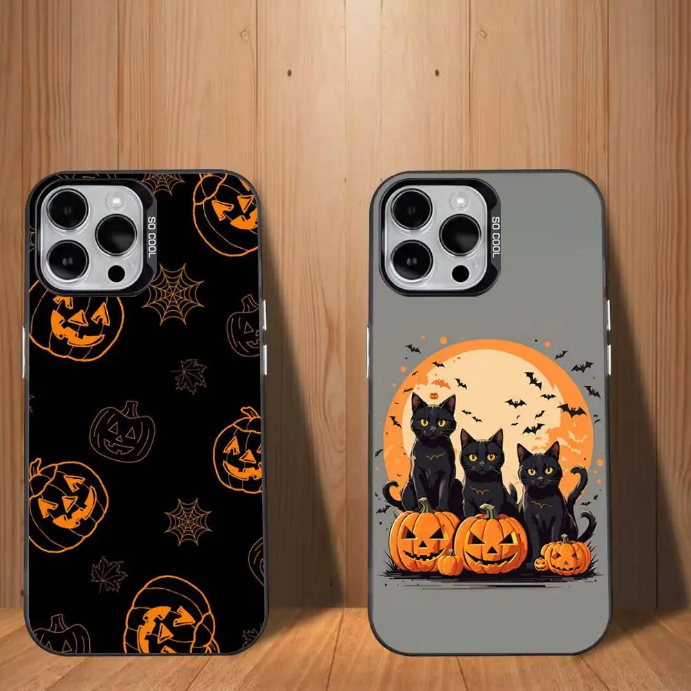 

Halloween cool p-pumpkin Phone Case For iPhone 17,16,15,14,13,12,11,Mini,Pro,SE,MAX White Matte Shockproof Cover