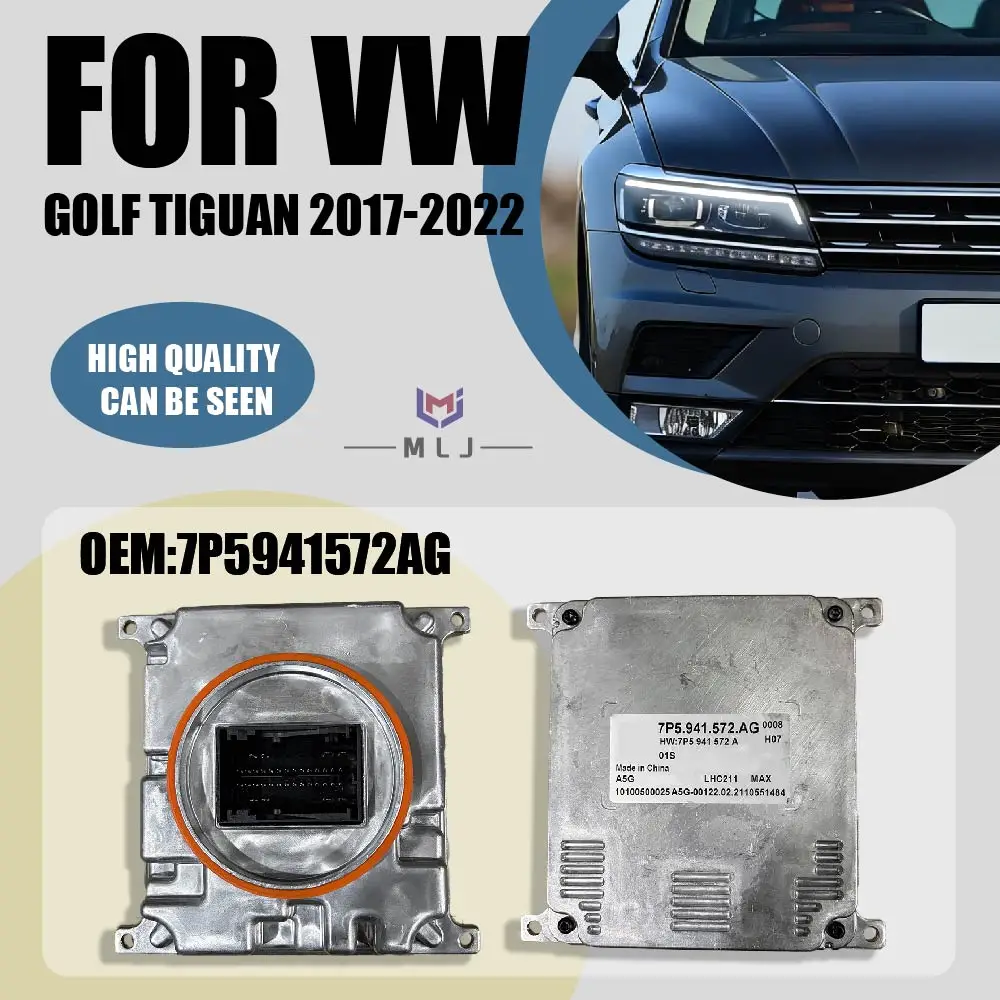 

Новый модуль управления светодиодными фарами DRL (дневные ходовые огни) для Volkswagen Golf Tiguan 2017-2022 7P5941572AG, автомобильные аксессуары