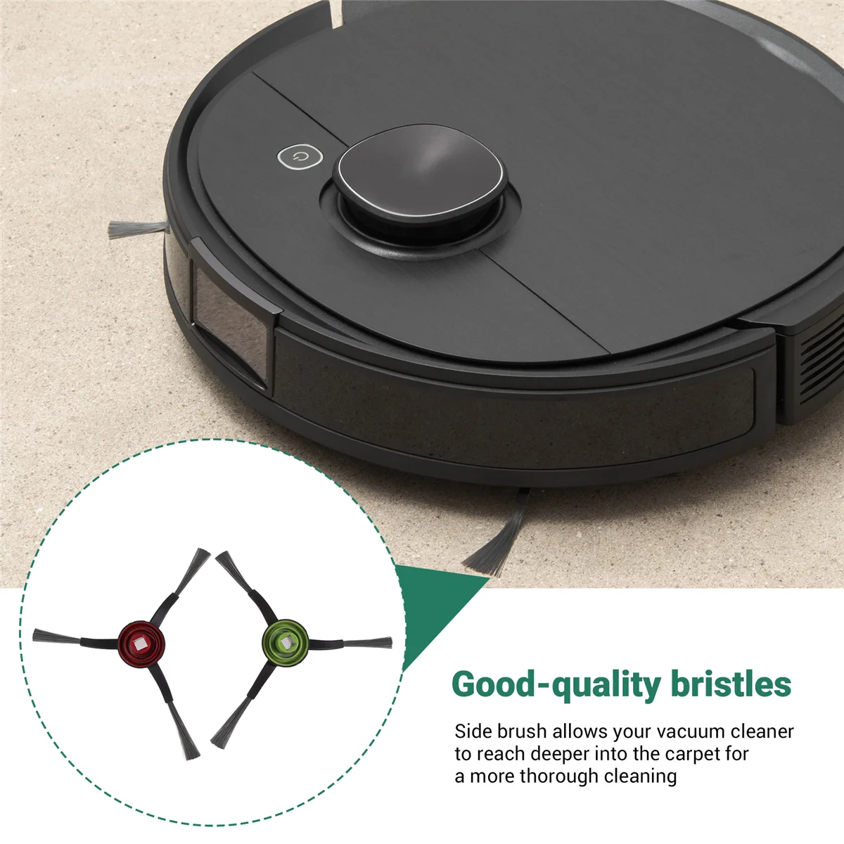 แปรงด้านข้าง16ชิ้นสำหรับ ecovac deebot ozmo T9 T9 aivi/ T8 MAX พลังงาน T8 T8 aivi/ N8 Pro หุ่นยนต์อะไหล่เครื่องดูดฝุ่น