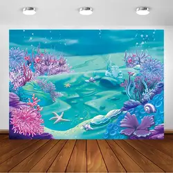 Under The Sea Theme Backdrop Little Mermaid Party Background Birthday Wedding Backdrops