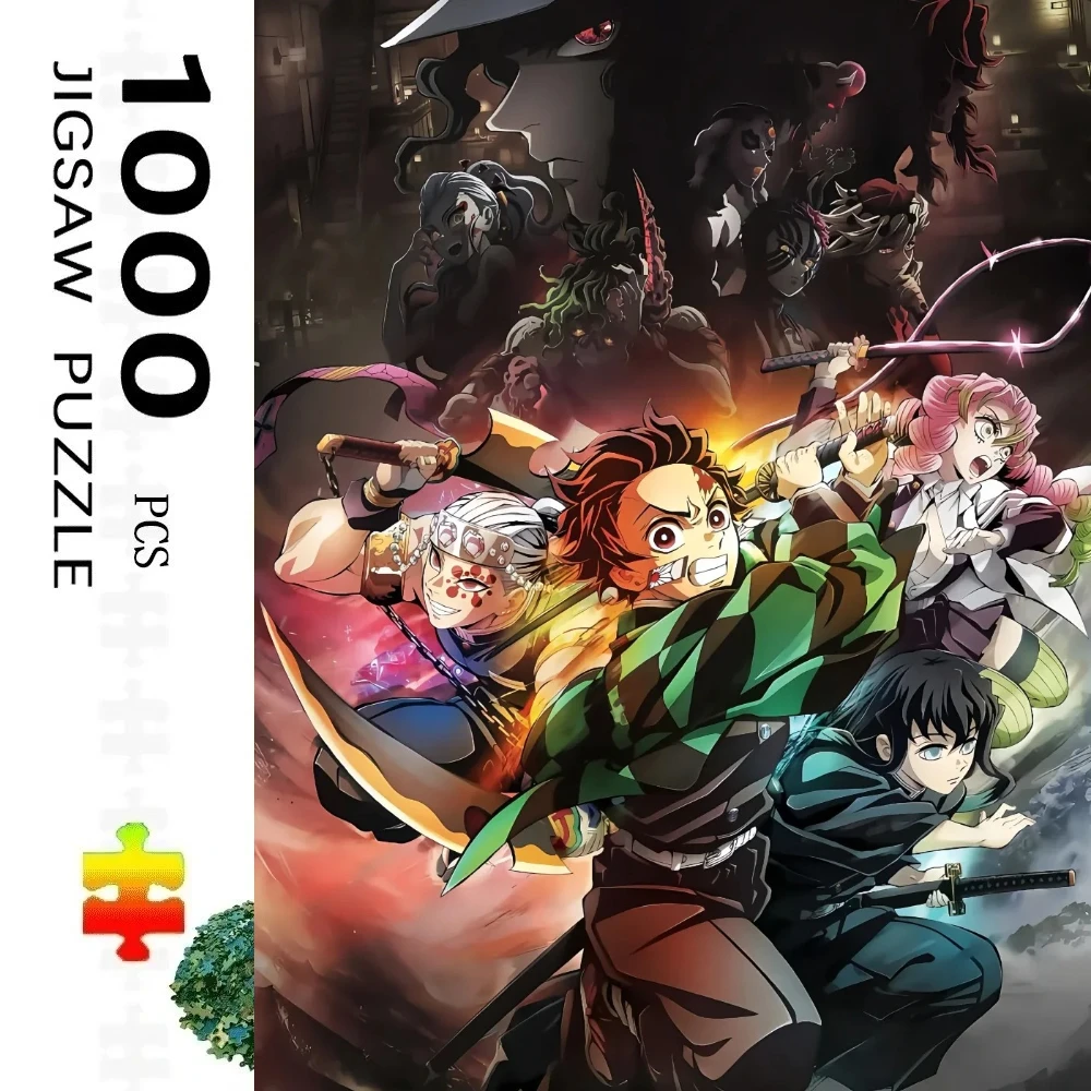 

1000 pcs Demon Slayer Puzzle Home Decor Adults Puzzle Games Family Fun Floor PuzzlesEducational Toys for Kids