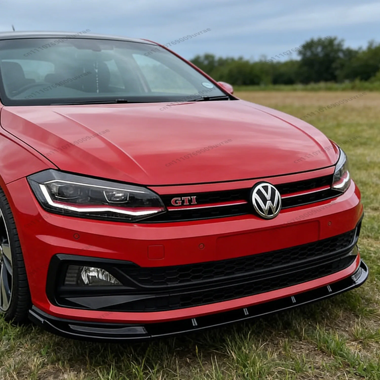 Max Style ABS Front Bumper Lip Spoiler Splitter Diffuser Canards For VW Polo 8 AW GTI R-Line 2017-2021 Pre-Lci Bodykits Tuning