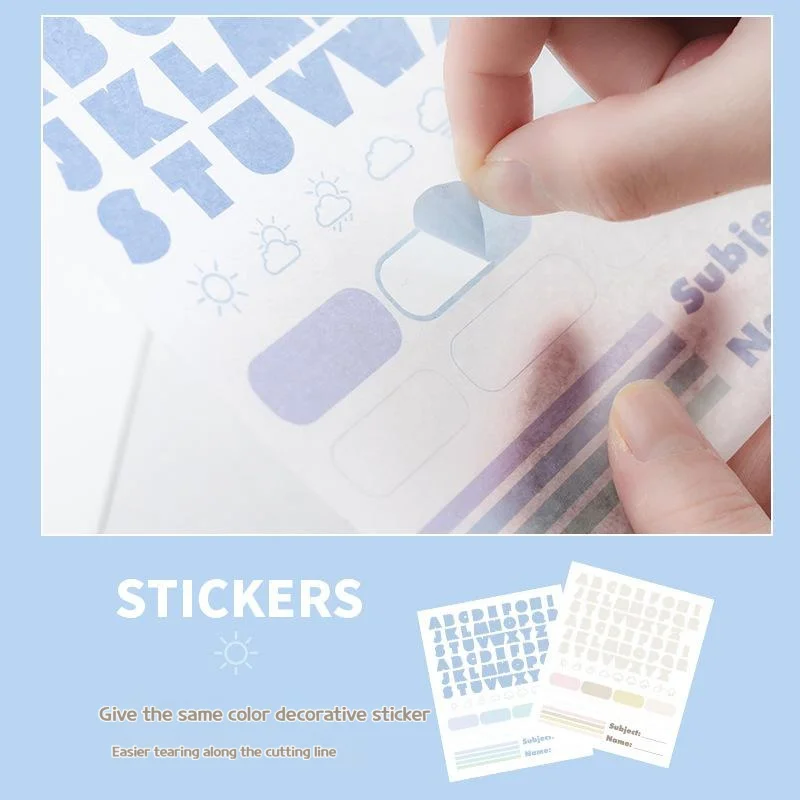 Binder Notebook A5 B5 Colored Index Page Milk Color Binder Memo Diary Office School Classroom Word Notebook Writing Notebook