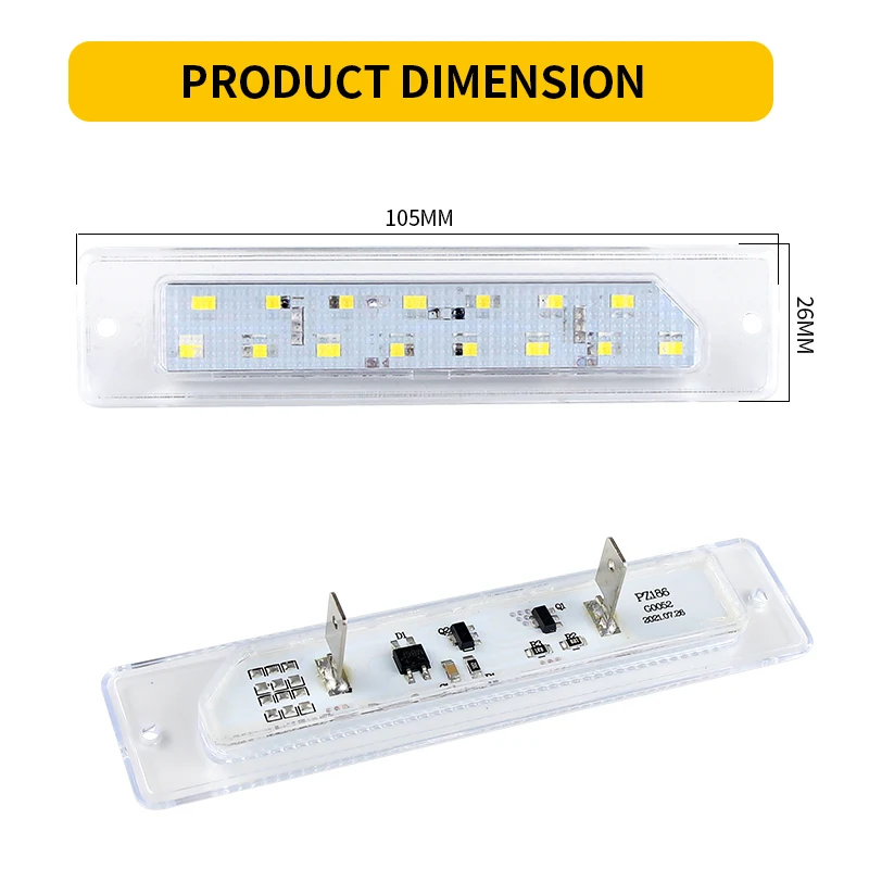 2PCS 12V Canbus LED License Plate Lamps Light For Fiat Ducato Peugeot Boxer Manager Citroen Jumper Relay Bus Box Car Accessories