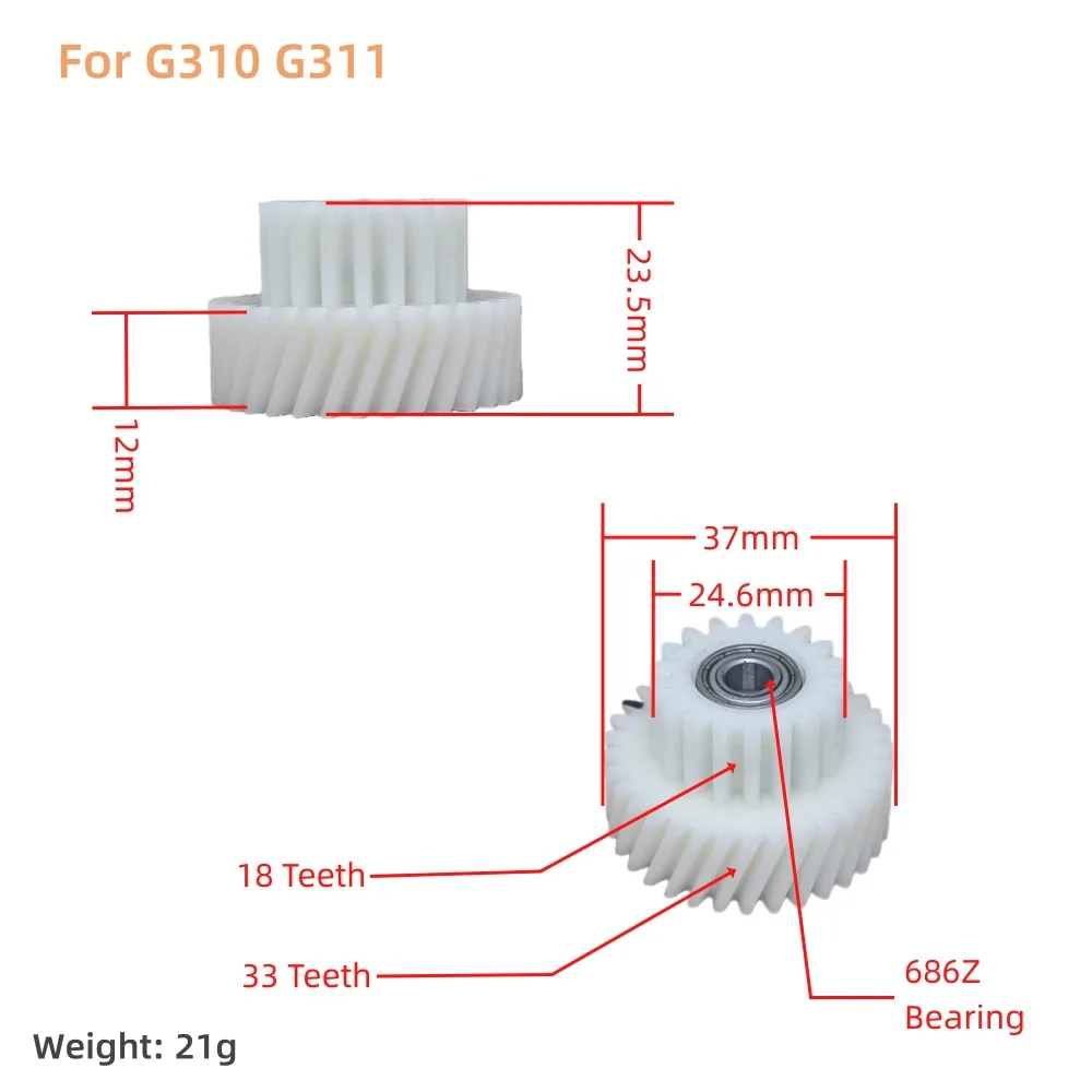 3pcs/set For Bafang FM G311.250 D Motor 18-33 Teeth Helical Planetary Gear Set Nylon Replacement For Ebike Hub Motor Spare Parts