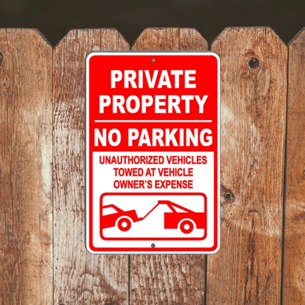 Private Property No Parking Sign - Vehicles Will Be Towed