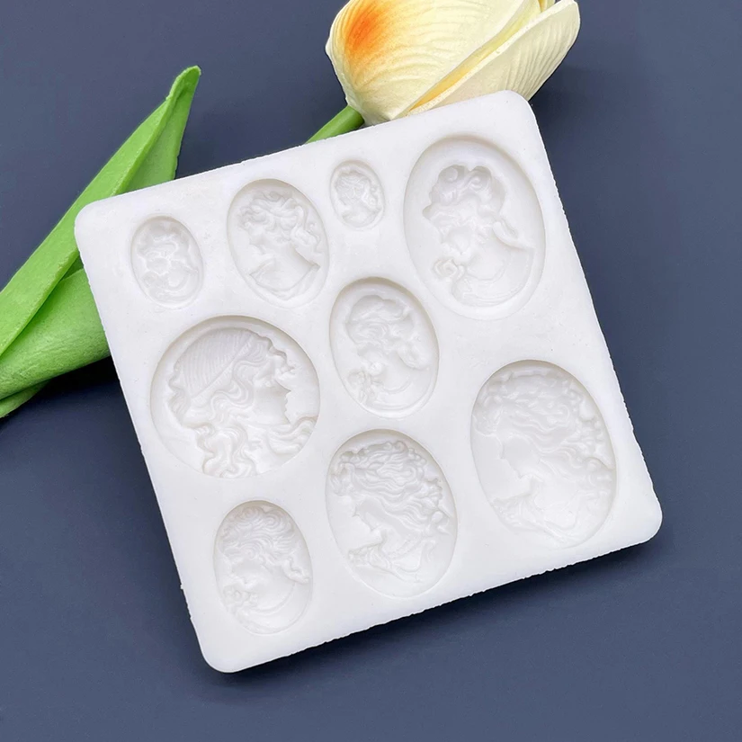 Cameo Collection Portrait Silicone Mold Fondant Chocolate Sugarcraft Mold Cake Decorating Tools Baking Accessories