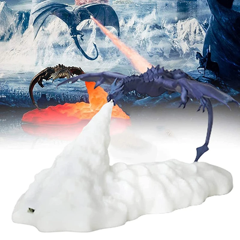 

Creative Fire Breathing Dragon Rocket Night Lamp Night Light Dragon - 3D Printed LED Ice Fire Dragon Bedroom Children's Room Nig