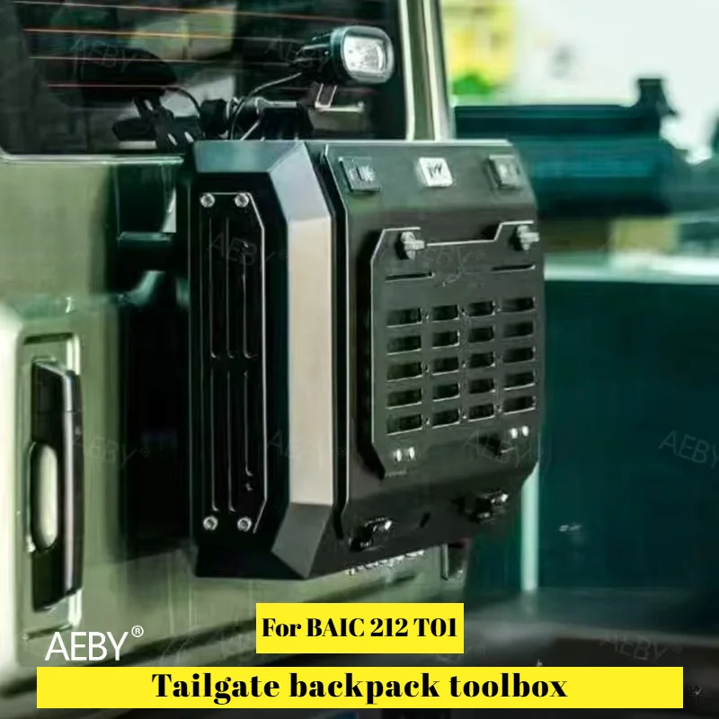 For BAIC 212 T01 Tail box storage rack spare tire cover tool storage small book bag storage rack car parts exterior Accessories