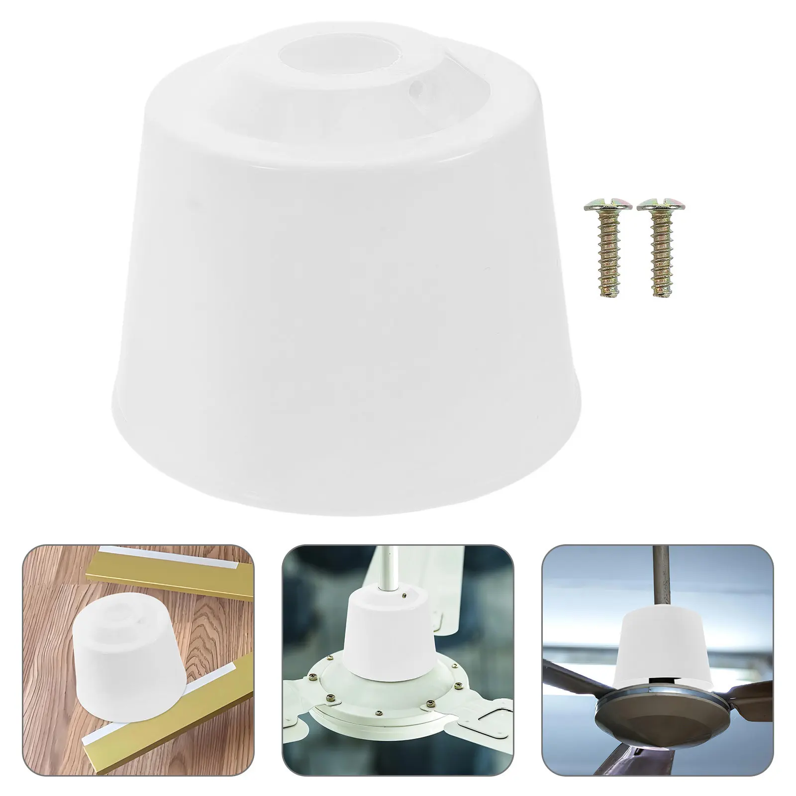2Pcs Ceiling Fan Canopy Universal Plastic Replacement Cover Debris Protector Floor Protective Shell Fans Cover