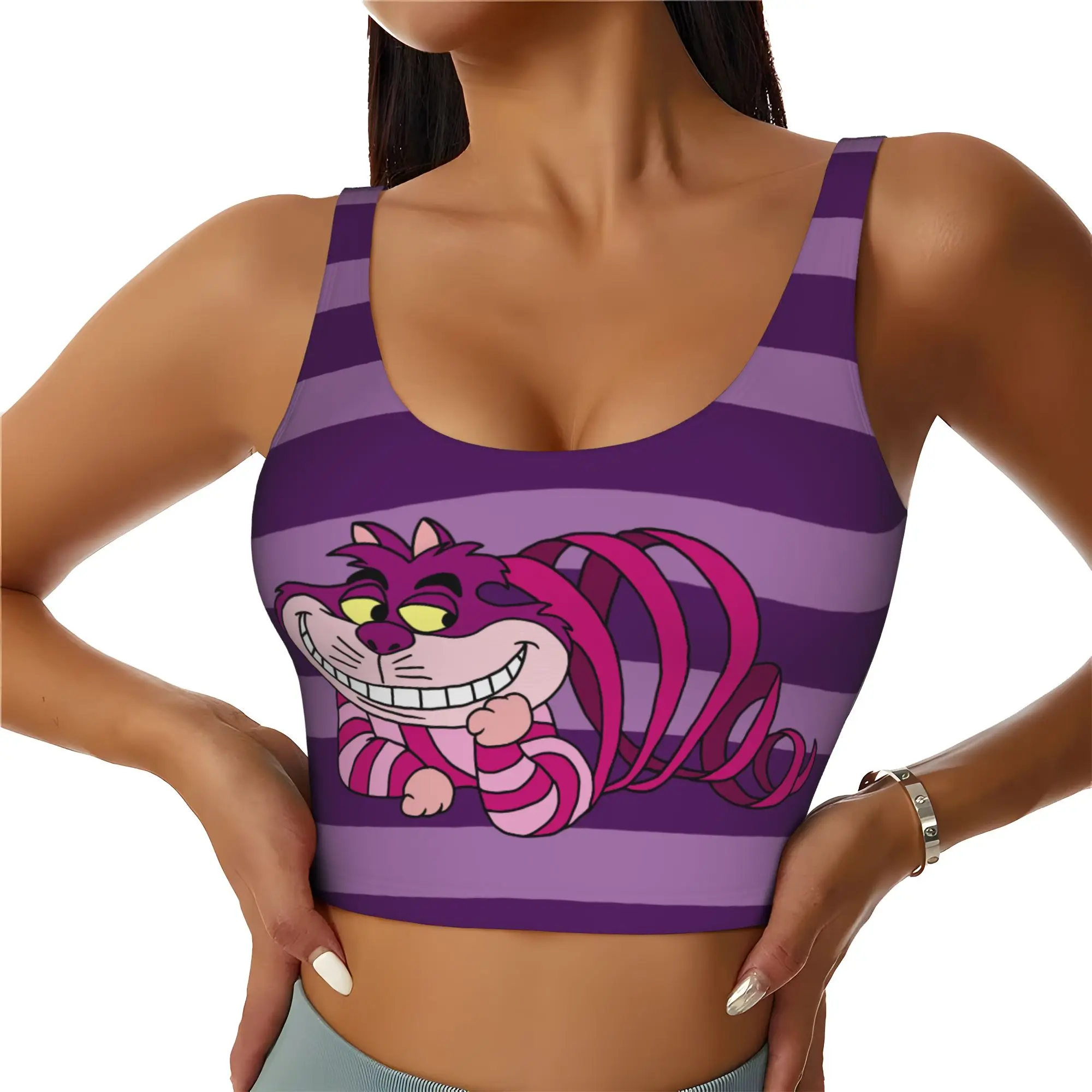 novas-regatas-cropped-femininas-de-treino-com-estampa-de-gato-anime-cheshires-e-sutias-esportivos-de-yoga-com-desenhos-animados