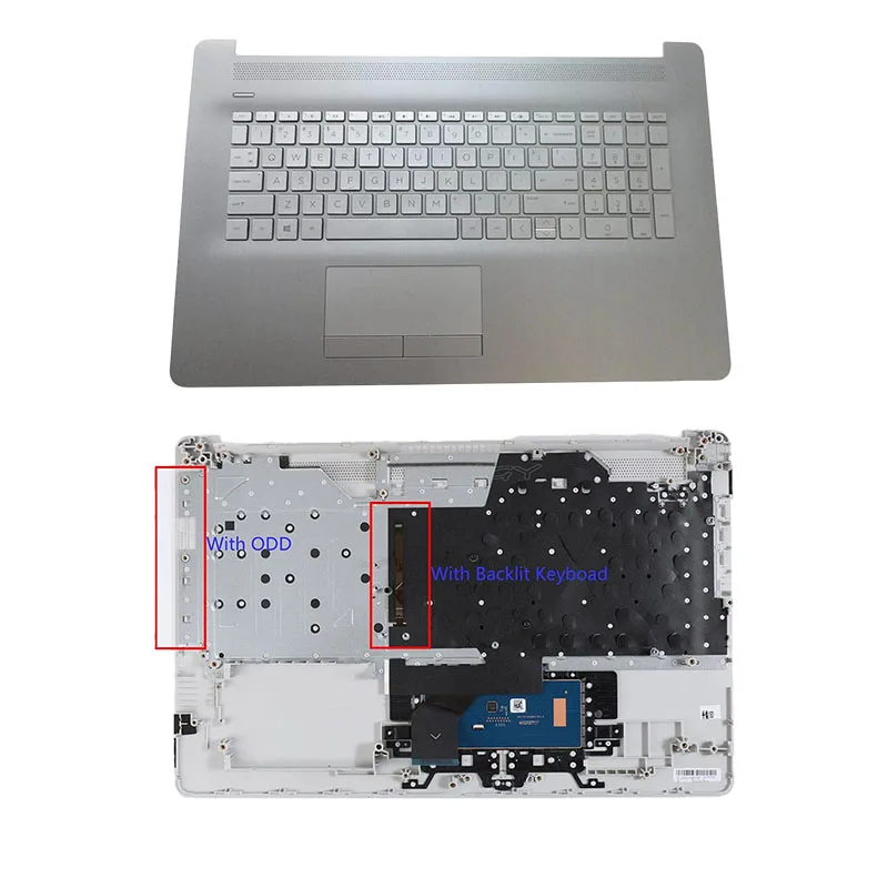 

New Palmrest Keyboard With Backlit Touchpad For HP 17BY 17-BY 17-CA L92784-001