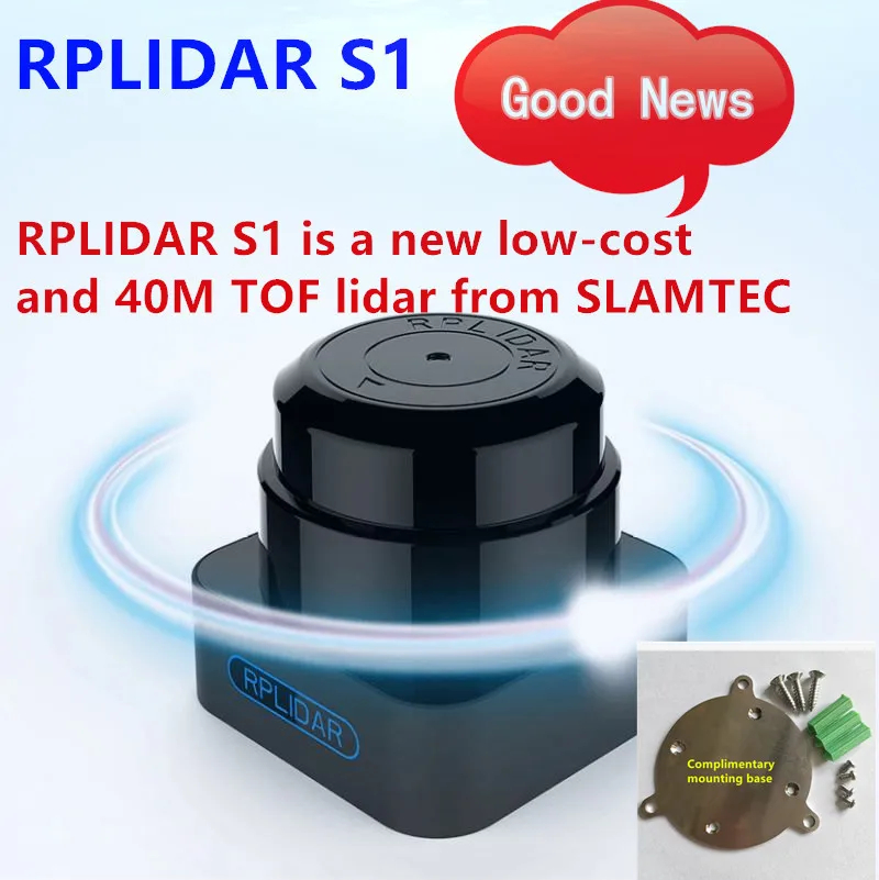 Outdoor 360 Degree RPLIDAR S1 TOF 40 meters lidar sensor scanner for obstacle avoidance and navigation Touch screen interaction