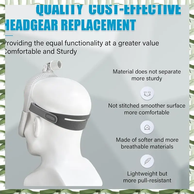 Professional Tool 2 Pack Replacement Headgear Strap For N30i/P30i CPAP Nasal Mask Replace Part, Adjustable Strap