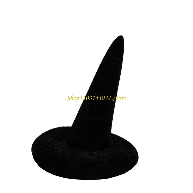 N5KE Jewelry Display Stand with Pointed Ring Holder and Black Flocking Finish for Organized Presentation on Counters and