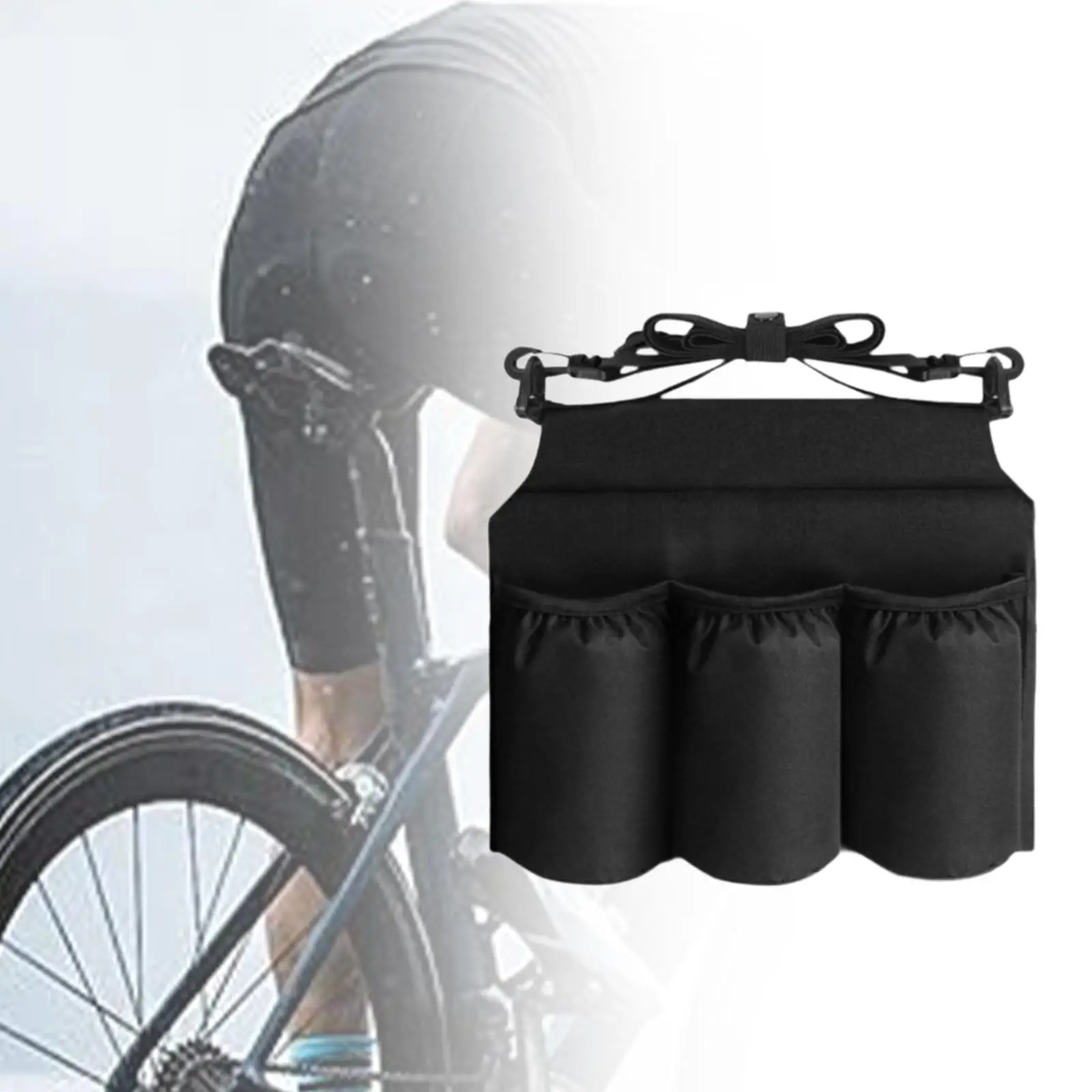 Bike Frame Bag Water Resistant Water Bottle Holder Large Cycling Accessories Pouch for Hiking Travel Road Bikes Outdoor Camping